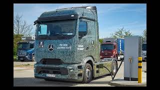 Mercedes breaks the 1 MW charging barrier with the eActros 600 truck [upl. by Pepin300]