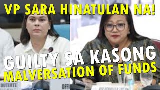 🔴BREAKING NEWS VP SARA HINATULAN NG MALVERSATION OF FUNDS NI JINKY LUISTRO [upl. by Eaneg]