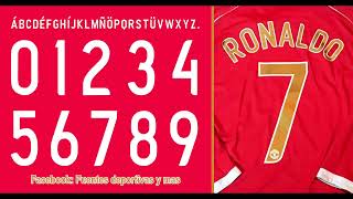 Tipografia Manchester United 2007 free download Manchester United Font 2007 [upl. by Einot]