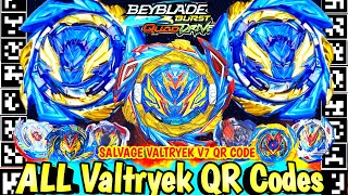 SALVAGE VALTRYEK V7 QR CODE  All Valtryek QR Codes  New QR Codes  BEYBLADE BURST QUAD DRIVE [upl. by Ujawernalo]