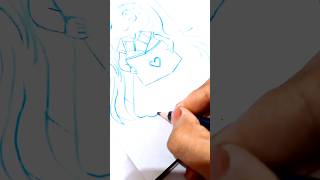 pencil colour drawing cute doll art drawing bts viralvideo shorts new easy drawing ideas [upl. by Raven]