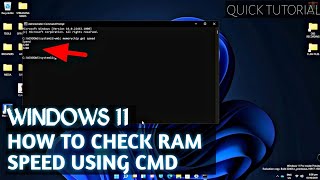 How to check Ram speed using CMD [upl. by Ellesij565]