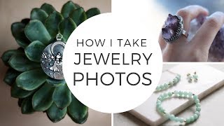 JEWELRY PHOTOGRAPHY  how I take jewelry photos at home Product photography for Etsy [upl. by Scurlock]