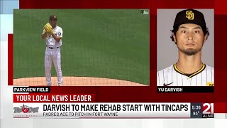 San Diego Padres pitcher Yu Darvish to join Fort Wayne TinCaps for Wednesday game [upl. by Lilithe818]