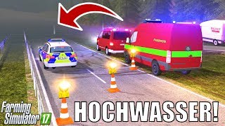 LS17  HOCHWASSER ALARM auf der AUTOBAHN für die FEUERWEHR BAUHOF WEBER [upl. by Omissam]