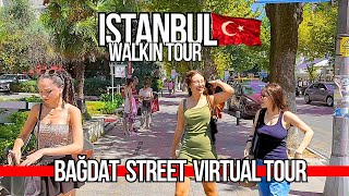 🇹🇷 Istanbul Bagdat Street 4K Walking Tour  Luxury Street Markets Foods amp Cafes [upl. by Winograd]