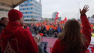 Zweite Warnstreikwoche Erfolgreiche Kundgebung der IG Metall in Schweinfurt [upl. by Oijile]