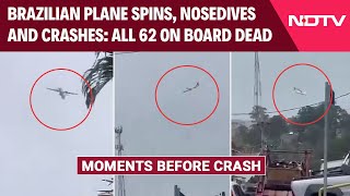 Brazil Plane Crash Video Passenger Plane With 62 On Board Crashes In Brazils Vinhedo [upl. by Yduj100]