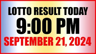 Lotto Result Today 9pm Draw September 21 2024 Swertres Ez2 Pcso [upl. by Ibrad]