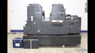 2 Color SheetFed Offset Press Heidelberg GTO522 22089 by F1TRADEGmbHwwwf1tradecom [upl. by Goldia145]