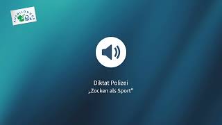 Diktat Polizei  Zocken als Sport einstellungstest deutschlernen [upl. by Minardi]