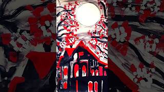 Red white amp black house paintingartsortssortvideo [upl. by Lodnar]