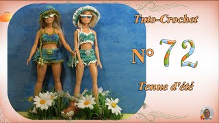 ✏️ Tuto Crochet N°72  👗 Tenue Dété Barbie fine amp Fashionistas [upl. by Holder]