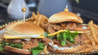 Zinger Burger Recipe  Crispy Spicy and Delicious [upl. by Ferreby]