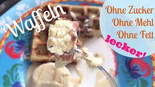 Waffeln backen ♥ ohne Zucker ohne Mehl ♥ glutenfrei Gesund  Lecker ♥ zuckerfrei [upl. by Wernick288]