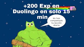 Truco para ganar mucho Exp en Duolingo  Tutos Miau [upl. by Harrod45]