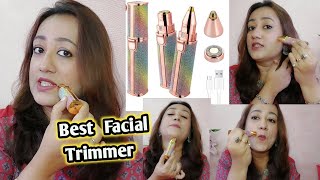 Portable Electric Eyebrow Trimmer Facial Hair Remover Face Lips Nose Hair Removal Trimmer [upl. by Metah664]