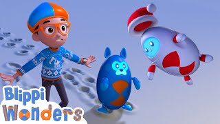 Blippis Christmas Celebration  Christmas for Kids  Blippi Wonders  Moonbug Christmas Kids [upl. by Snapp362]