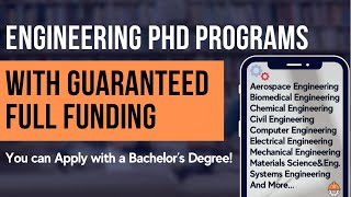 Guaranteed Full Funding for Engineering PhD  Engineering Scholarships  Study in USA  STEM [upl. by Johm]