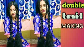 make two braids of very long and thick hairhealtyhairlonghairhairstyle [upl. by Aicekat]