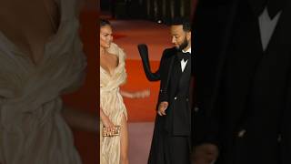 That AWKWARD moment between Chrissy Teigen and John Legend  HELLO shorts [upl. by Kcirneh159]