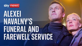 Watch Russian opposition leader Alexei Navalnys funeral and farewell service [upl. by Areik]