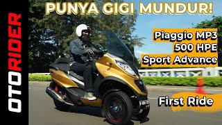 Piaggio MP3 500 HPE Sport Advance Review dan First Ride  OtoRider [upl. by Fabio]