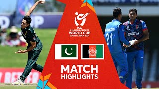 Pakistan v Afghanistan  Match Highlights  U19 CWC 2024 [upl. by Tanny]