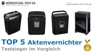 TOP 5 Aktenvernichter 2024 🥇 Testsieger im Vergleich gute und günstige Papierschredder [upl. by Kenwrick]