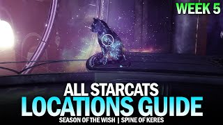 All Starcat Locations Guide  Week 5 Spine of Keres  Not Cell of the Sycophant Destiny 2 [upl. by Oinigih]