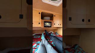 TV while camping teardroptrailer diycamper tinycamper [upl. by Risley]