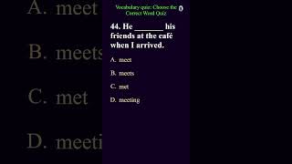 Vocabulary Quiz part15 Choose the Correct Word english quiz grammar TFE [upl. by Sutphin]