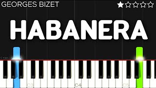 Georges Bizet  Habanera  Carmen  EASY Piano Tutorial [upl. by Netsryk153]