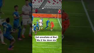 Gol annullato al Bari ma il Var dove sta bari calcio puglia serieb golannullato [upl. by Cully]