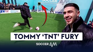 Tommy Fury SMASHES in his penalty  Soccer AM Pro AM with Eni Aluko [upl. by Calandria]