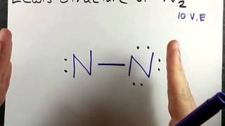 Lewis Structure of N2 Nitrogen Gas [upl. by Novyar40]