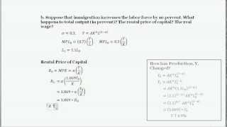 Find Changes in the Fraction of Income to Labor Output Rental Price of Capital and the Real Wage [upl. by Reine]