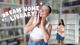 building amp organising my DREAM home library 🥹📚  bookshelf tour [upl. by Gotthelf]