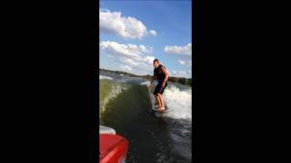 Jeff Wake Surfing Behind the MasterCraft NXT22 [upl. by Albertina]