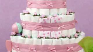 Diaper Cakes Nappy Cakes Baby Clothes Bouquets and Baby Shower Favors KPoshParty [upl. by Eirek]