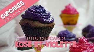 Recette Cupcakes à la rose et à la violette [upl. by Aicsile]