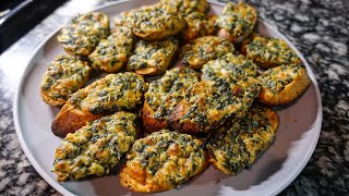 Spinach Dip Loaded Crostini  Appetizer Recipe [upl. by Assel906]