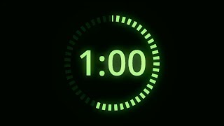 1 Minute Timer  60 Second Countdown Green [upl. by Jenine]