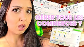 Gérer TOUS les COMMERCES en MÊME TEMPS dans les sims 4 c’est possible   challenge sims 4 [upl. by Merill]