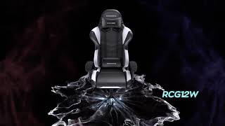 SONGMICS Buerostuhl Racing Stuhl Gamingstuhl mit Hoher Rueckenlehne Formschaum Gepolsterte RCG12W [upl. by Perdita]