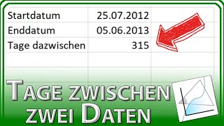 Tage zwischen zwei Daten Tage zwischen Datum  Excel Grundlagen Tutorial amp Anleitung [upl. by Zetroc284]