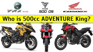 Honda CB500X vs Benelli TRK 502X vs Voge 500DSX Review [upl. by Pincas]