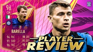 5⭐5⭐  NEW FIFA TRAIT😱 96 FUTTIES BARELLA PLAYER REVIEW SBC FIFA 22 ULTIMATE TEAM [upl. by Raphaela]