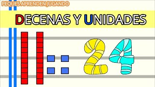 Las decenas y unidades para niños Video de Peques Aprenden Jugando [upl. by Enoob]