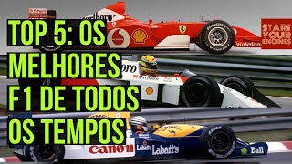 TOP 5 Os melhores carros de F1 de todos os tempos [upl. by Akila]